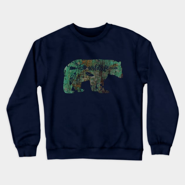 BoHo Wildlife Bear Crewneck Sweatshirt by Okanagan Outpost